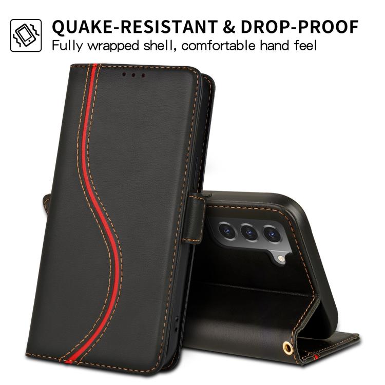 For Samsung Galaxy S21 5G Side Buckle S Curve Leather Phone Case