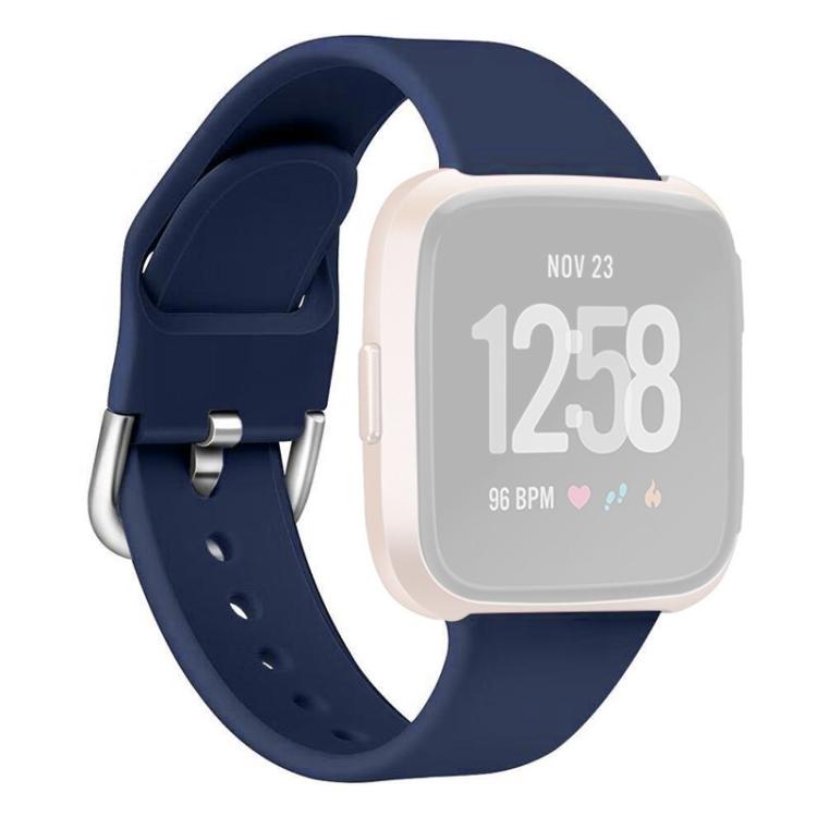 For Fitbit Versa 2 / Versa / Versa Lite xDfind Reverse Buckle Solid Color Silicone Watch Band, Size:S