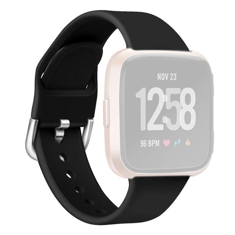 For Fitbit Versa 2 / Versa / Versa Lite xDfind Reverse Buckle Solid Color Silicone Watch Band, Size:L