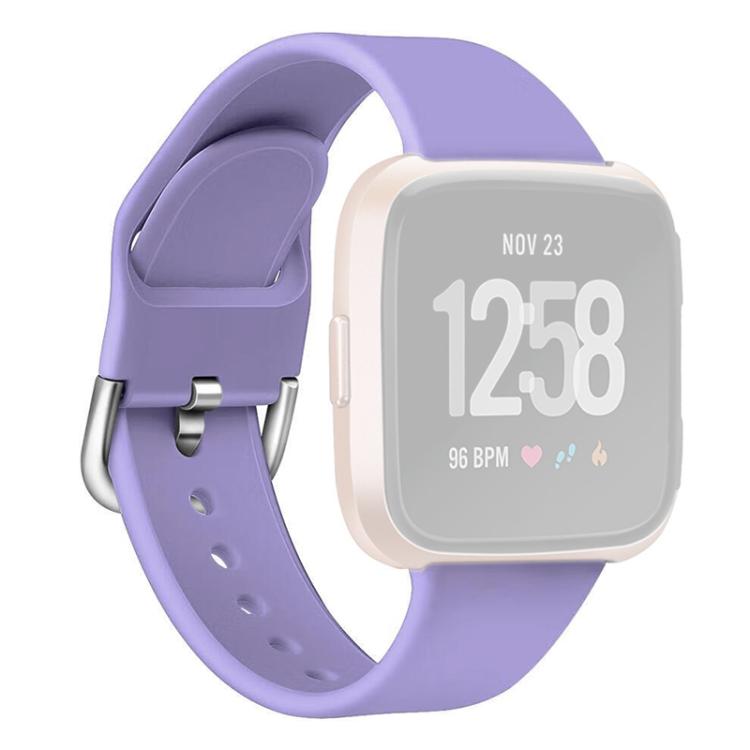 For Fitbit Versa 2 / Versa / Versa Lite xDfind Reverse Buckle Solid Color Silicone Watch Band, Size:L
