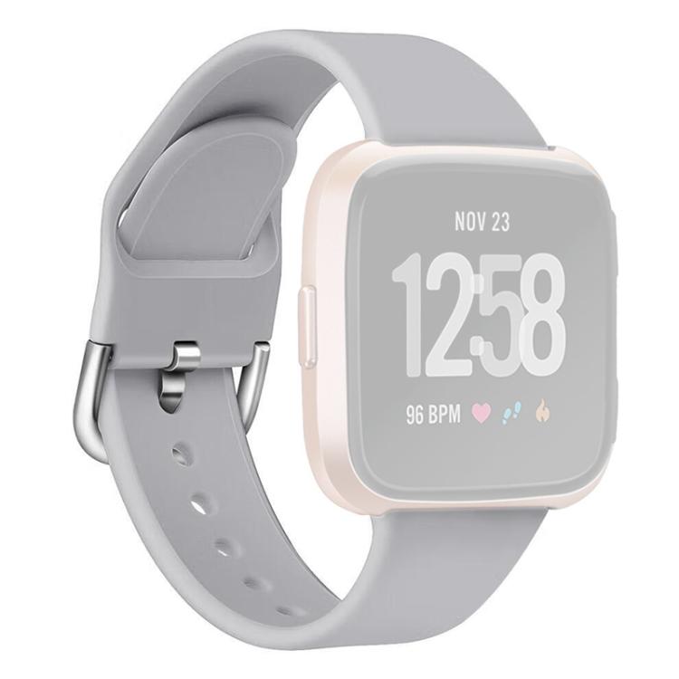 For Fitbit Versa 2 / Versa / Versa Lite xDfind Reverse Buckle Solid Color Silicone Watch Band, Size:L
