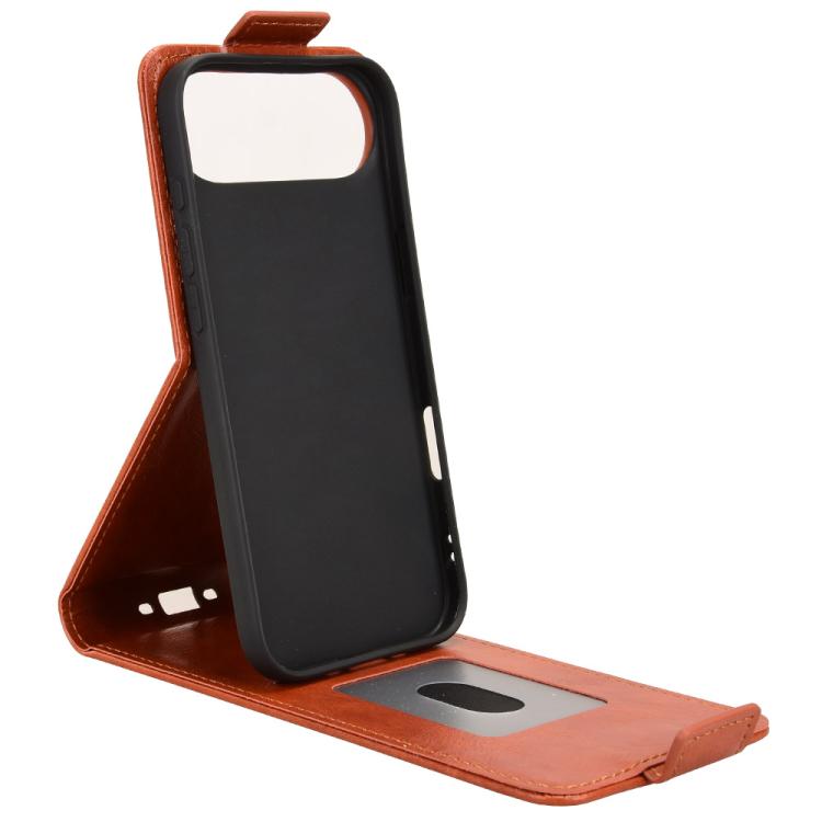 For iPhone Air Magnetic Vertical Flip Leather Phone Case with Buckle