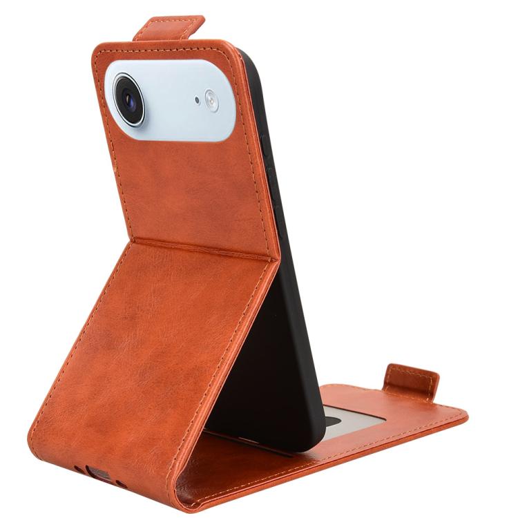 For iPhone Air Magnetic Vertical Flip Leather Phone Case with Buckle