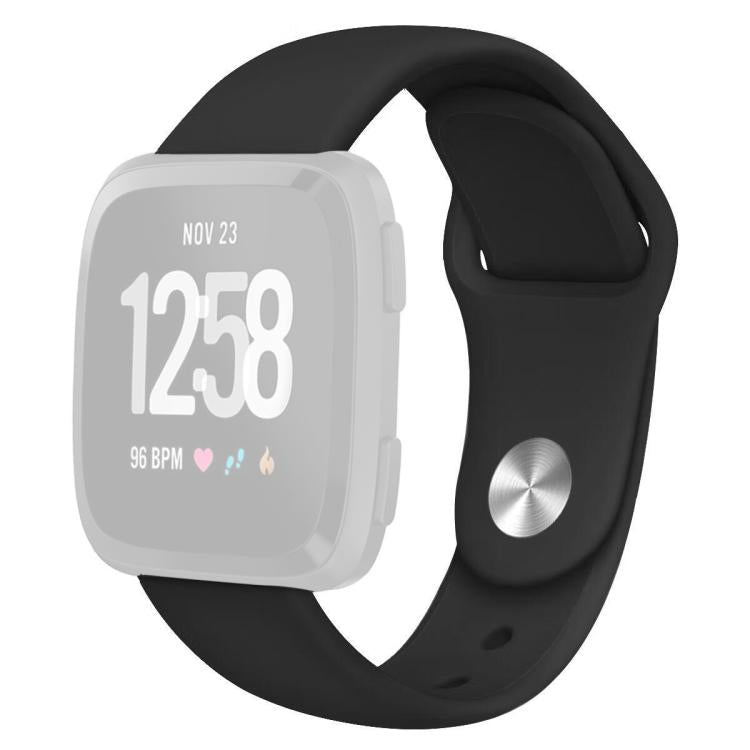 For Fitbit Versa 2 / Versa / Versa Lite xDfind Rivet Buckle Solid Color Silicone Watch Band, Size:L