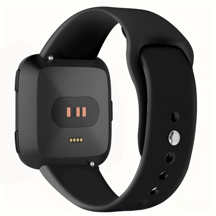 For Fitbit Versa 2 / Versa / Versa Lite xDfind Rivet Buckle Solid Color Silicone Watch Band, Size:L