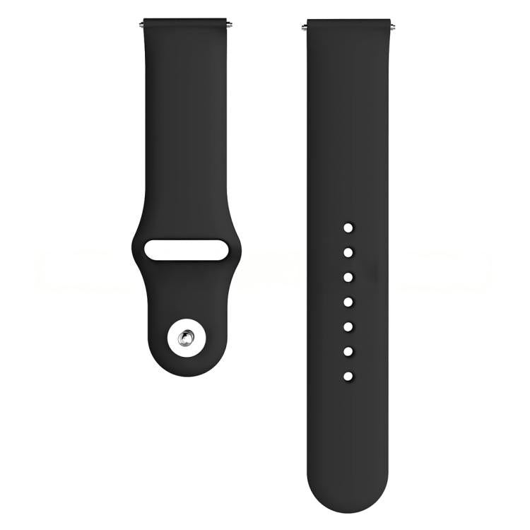 For Fitbit Versa 2 / Versa / Versa Lite xDfind Rivet Buckle Solid Color Silicone Watch Band, Size:L
