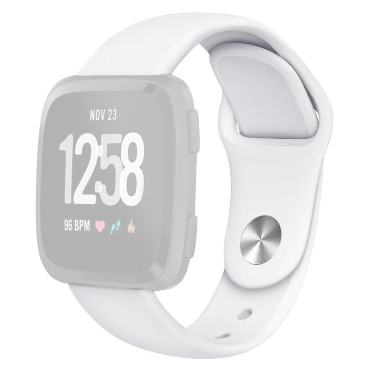 For Fitbit Versa 2 / Versa / Versa Lite xDfind Rivet Buckle Solid Color Silicone Watch Band, Size:L