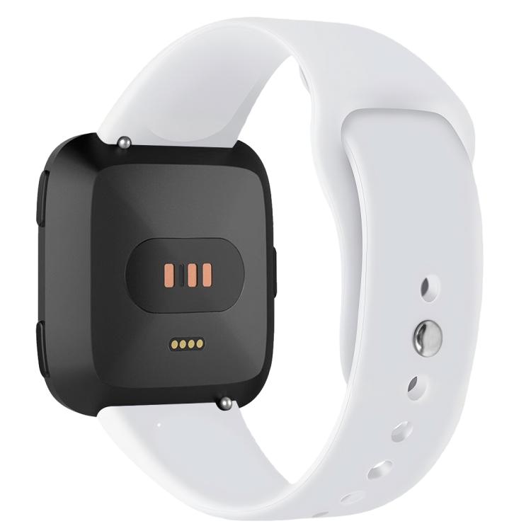 For Fitbit Versa 2 / Versa / Versa Lite xDfind Rivet Buckle Solid Color Silicone Watch Band, Size:L