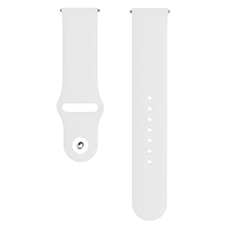 For Fitbit Versa 2 / Versa / Versa Lite xDfind Rivet Buckle Solid Color Silicone Watch Band, Size:L