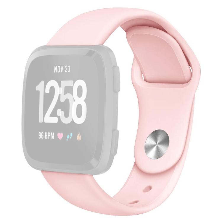 For Fitbit Versa 2 / Versa / Versa Lite xDfind Rivet Buckle Solid Color Silicone Watch Band, Size:L