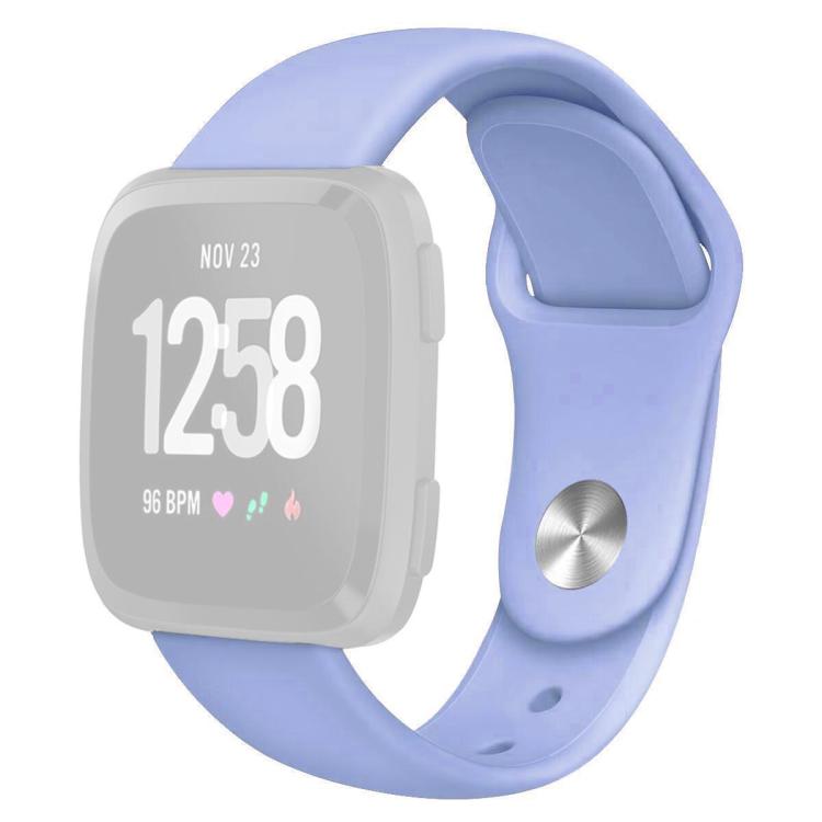 For Fitbit Versa 2 / Versa / Versa Lite xDfind Rivet Buckle Solid Color Silicone Watch Band, Size:L