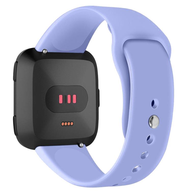 For Fitbit Versa 2 / Versa / Versa Lite xDfind Rivet Buckle Solid Color Silicone Watch Band, Size:L