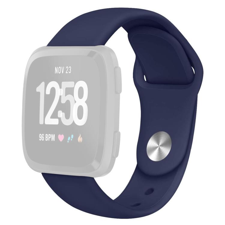For Fitbit Versa 2 / Versa / Versa Lite xDfind Rivet Buckle Solid Color Silicone Watch Band, Size:L