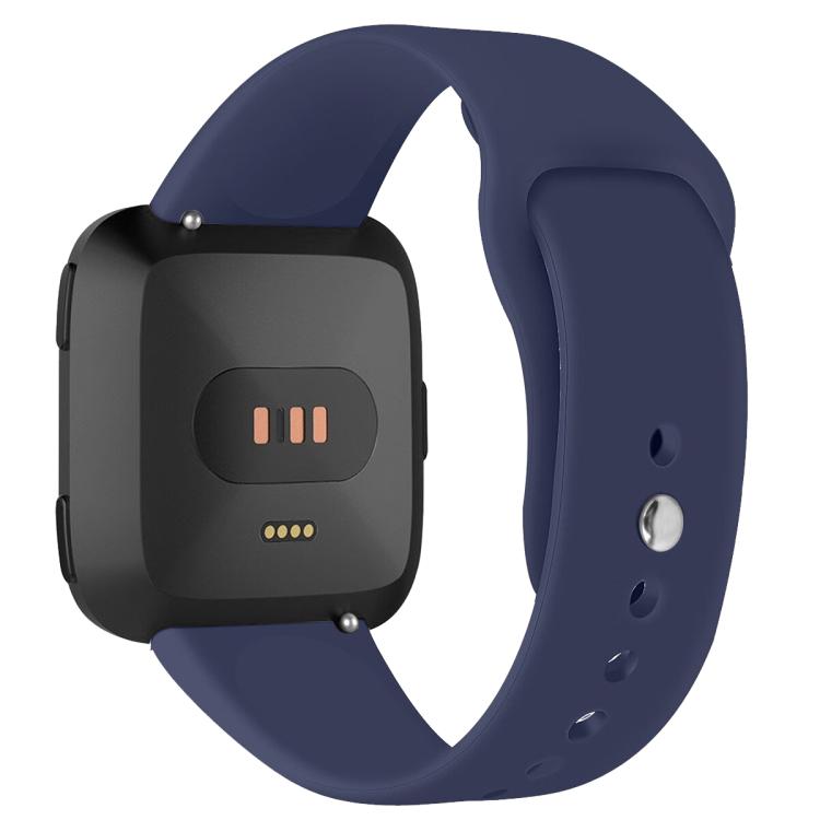 For Fitbit Versa 2 / Versa / Versa Lite xDfind Rivet Buckle Solid Color Silicone Watch Band, Size:L
