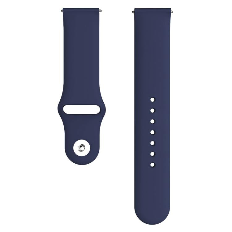 For Fitbit Versa 2 / Versa / Versa Lite xDfind Rivet Buckle Solid Color Silicone Watch Band, Size:L