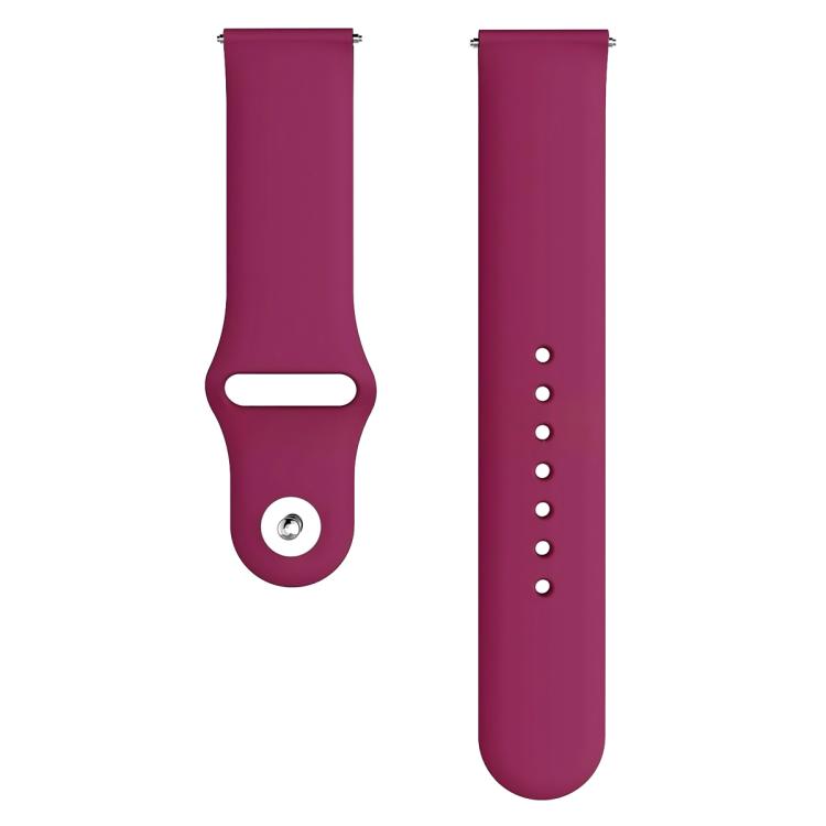 For Fitbit Versa 2 / Versa / Versa Lite xDfind Rivet Buckle Solid Color Silicone Watch Band, Size:L