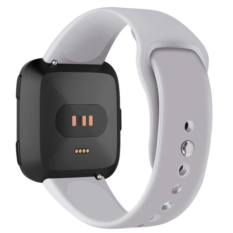 For Fitbit Versa 2 / Versa / Versa Lite xDfind Rivet Buckle Solid Color Silicone Watch Band, Size:L