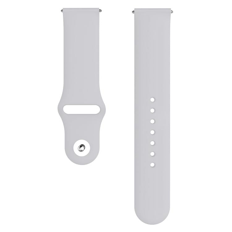 For Fitbit Versa 2 / Versa / Versa Lite xDfind Rivet Buckle Solid Color Silicone Watch Band, Size:L