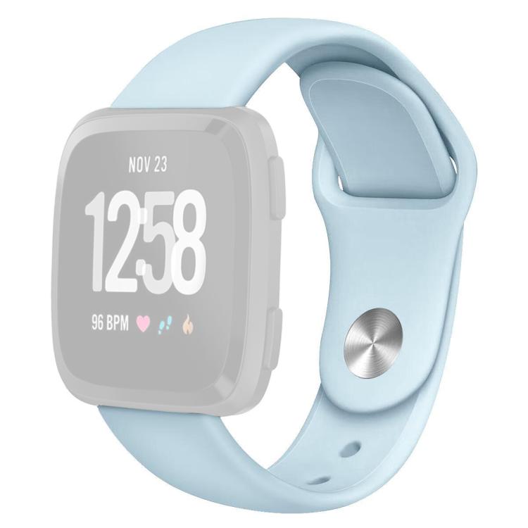 For Fitbit Versa 2 / Versa / Versa Lite xDfind Rivet Buckle Solid Color Silicone Watch Band, Size:L