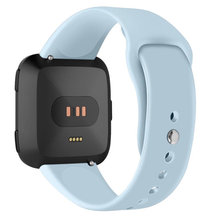 For Fitbit Versa 2 / Versa / Versa Lite xDfind Rivet Buckle Solid Color Silicone Watch Band, Size:L