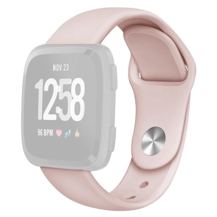 For Fitbit Versa 2 / Versa / Versa Lite xDfind Rivet Buckle Solid Color Silicone Watch Band, Size:L