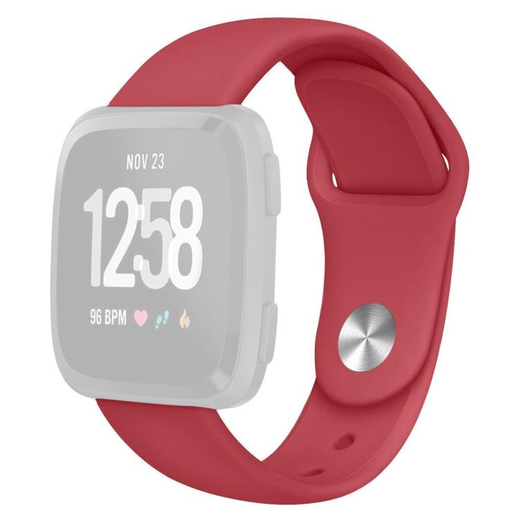 For Fitbit Versa 2 / Versa / Versa Lite xDfind Rivet Buckle Solid Color Silicone Watch Band, Size:L