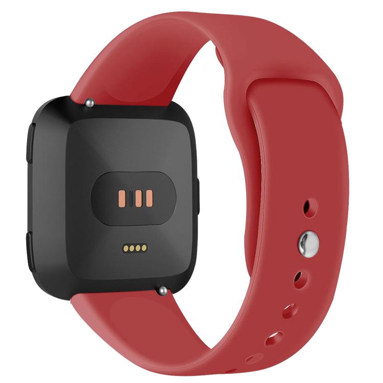 For Fitbit Versa 2 / Versa / Versa Lite xDfind Rivet Buckle Solid Color Silicone Watch Band, Size:L