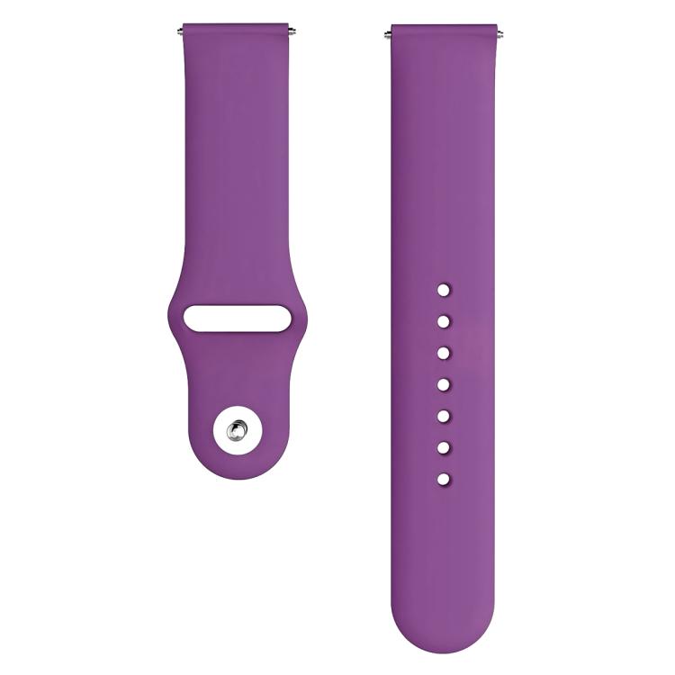 For Fitbit Versa 2 / Versa / Versa Lite xDfind Rivet Buckle Solid Color Silicone Watch Band, Size:L