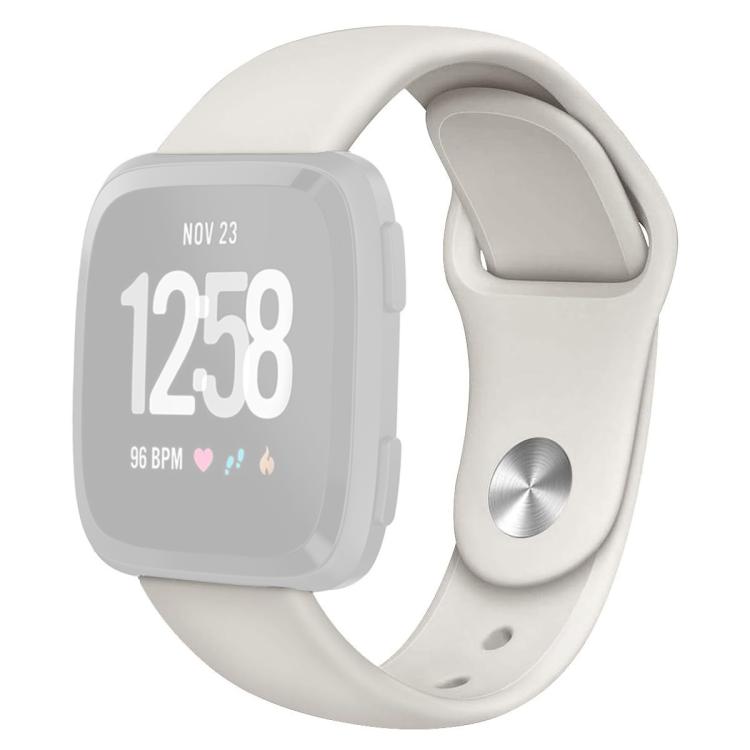 For Fitbit Versa 2 / Versa / Versa Lite xDfind Rivet Buckle Solid Color Silicone Watch Band, Size:L
