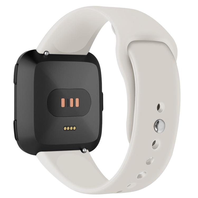 For Fitbit Versa 2 / Versa / Versa Lite xDfind Rivet Buckle Solid Color Silicone Watch Band, Size:L