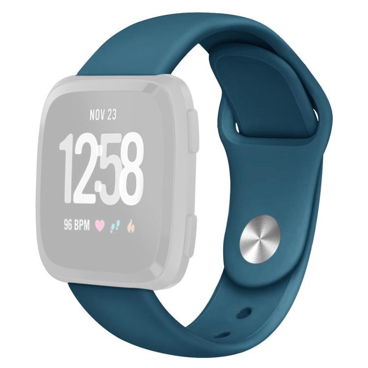 For Fitbit Versa 2 / Versa / Versa Lite xDfind Rivet Buckle Solid Color Silicone Watch Band, Size:L