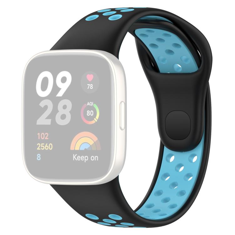 For Redmi Watch 3 xDfind Press Button Sports Two Color Silicone Watch Band