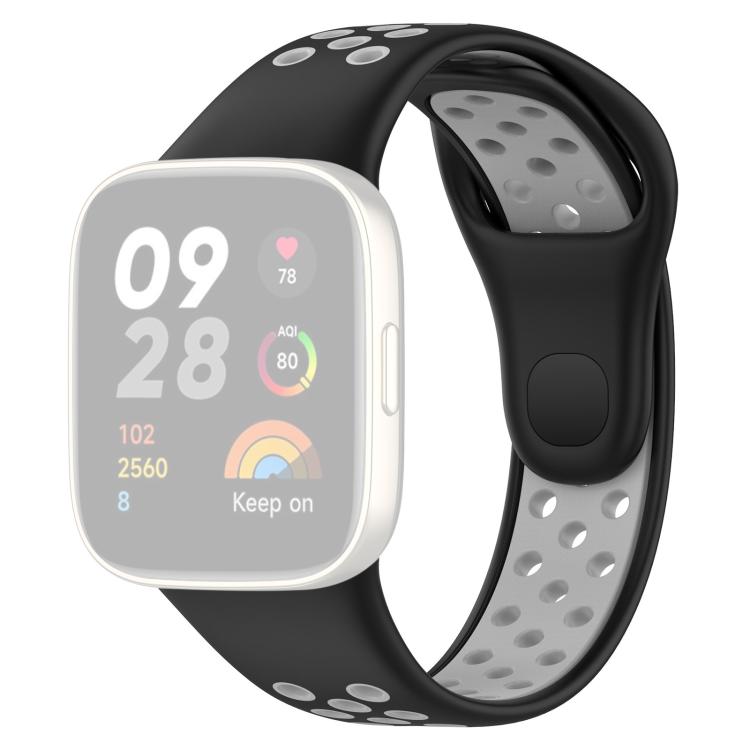 For Redmi Watch 3 xDfind Press Button Sports Two Color Silicone Watch Band