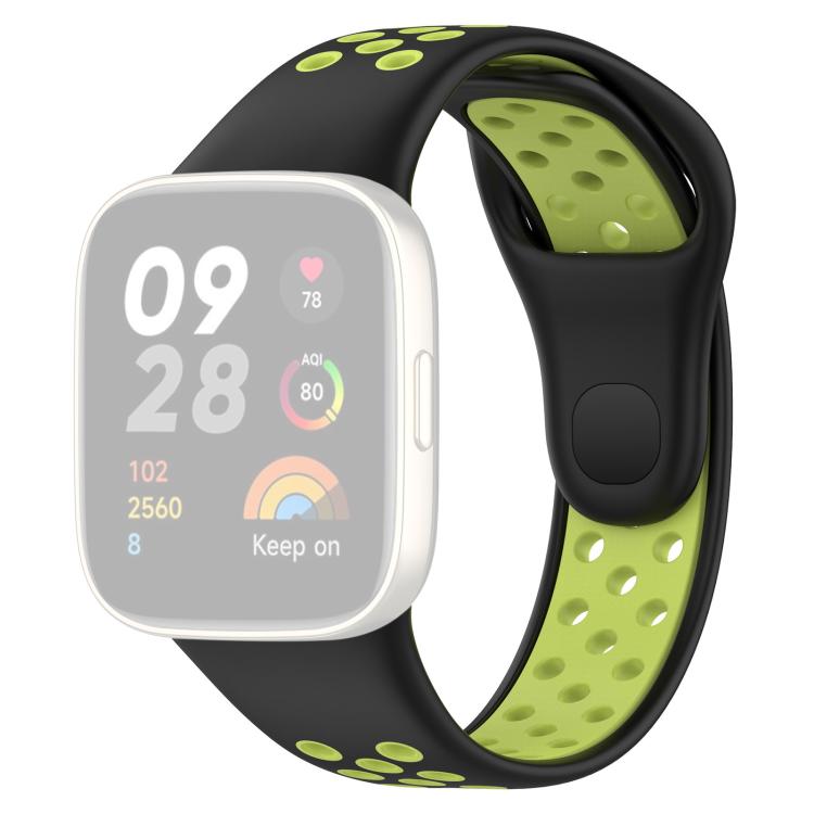 For Redmi Watch 3 xDfind Press Button Sports Two Color Silicone Watch Band