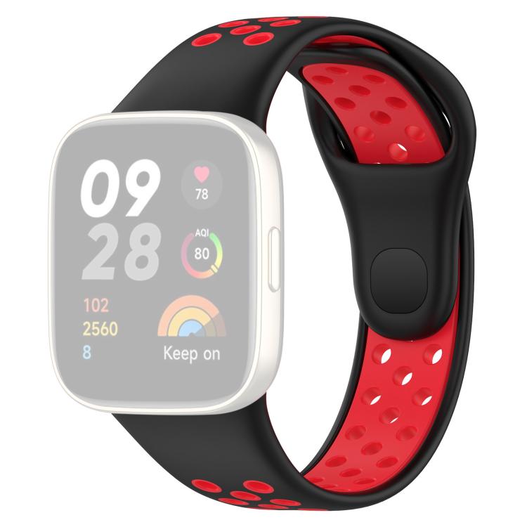 For Redmi Watch 3 xDfind Press Button Sports Two Color Silicone Watch Band