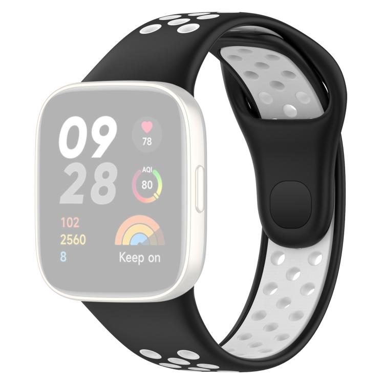 For Redmi Watch 3 xDfind Press Button Sports Two Color Silicone Watch Band