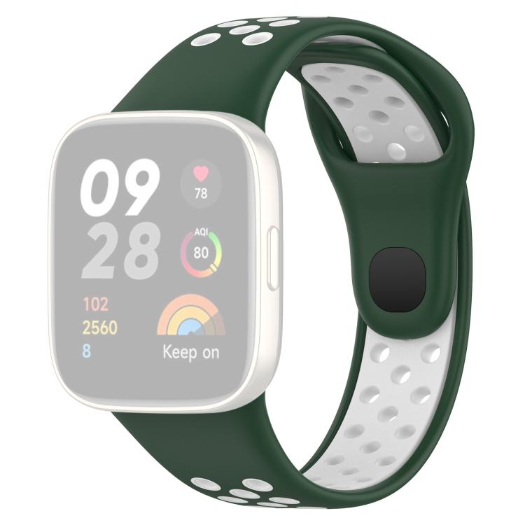 For Redmi Watch 3 xDfind Press Button Sports Two Color Silicone Watch Band