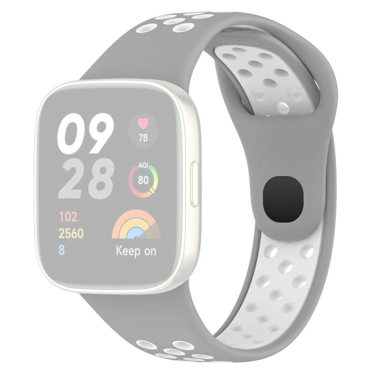 For Redmi Watch 3 xDfind Press Button Sports Two Color Silicone Watch Band