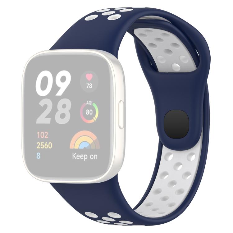 For Redmi Watch 3 xDfind Press Button Sports Two Color Silicone Watch Band