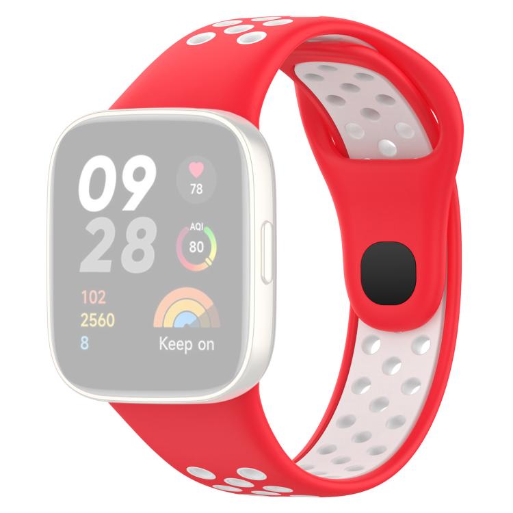 For Redmi Watch 3 xDfind Press Button Sports Two Color Silicone Watch Band