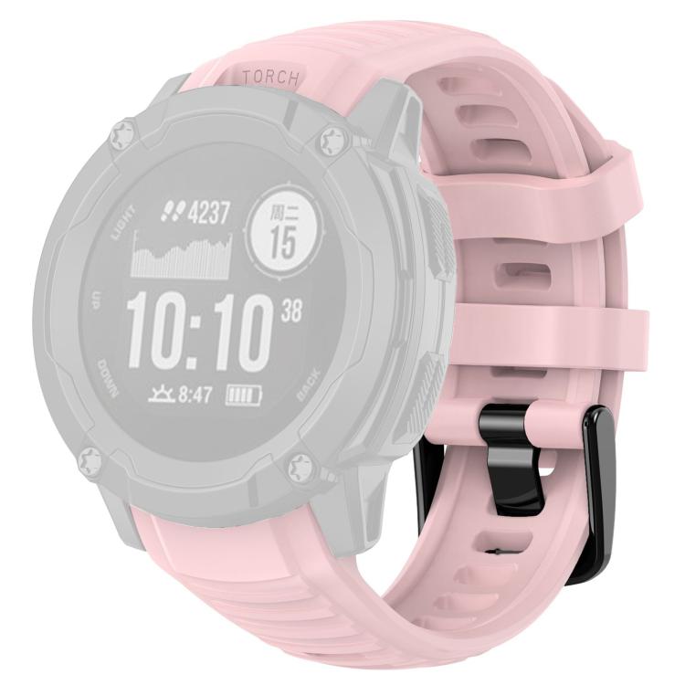 For Garmin Instinct 2X xDfind Quick Release Plastic Connector Solid Color Silicone Watch Band