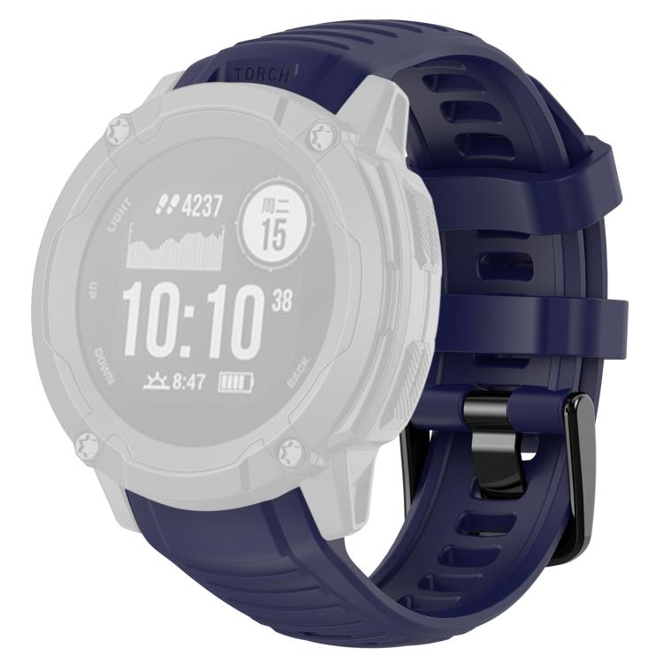 For Garmin Instinct 2X xDfind Quick Release Plastic Connector Solid Color Silicone Watch Band
