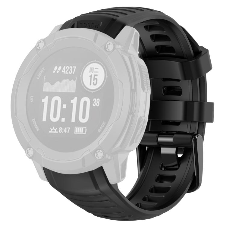 For Garmin Instinct 2X xDfind Quick Release Plastic Connector Solid Color Silicone Watch Band