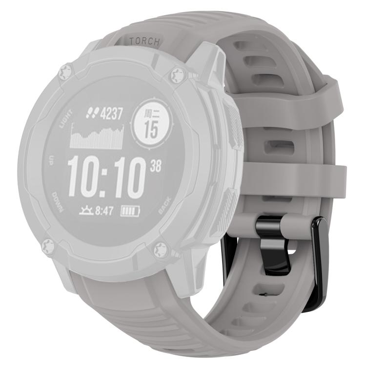 For Garmin Instinct 2X xDfind Quick Release Plastic Connector Solid Color Silicone Watch Band