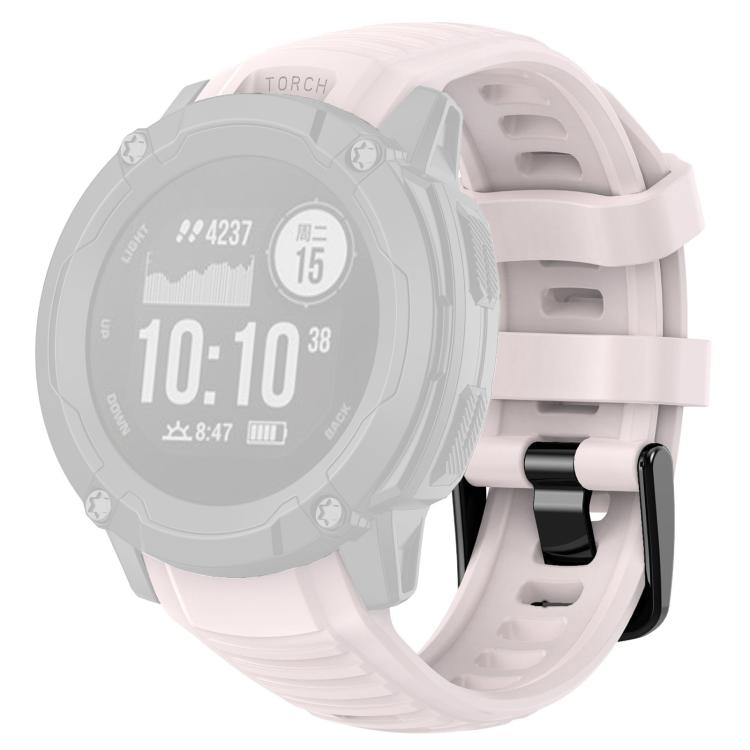 For Garmin Instinct 2X xDfind Quick Release Plastic Connector Solid Color Silicone Watch Band
