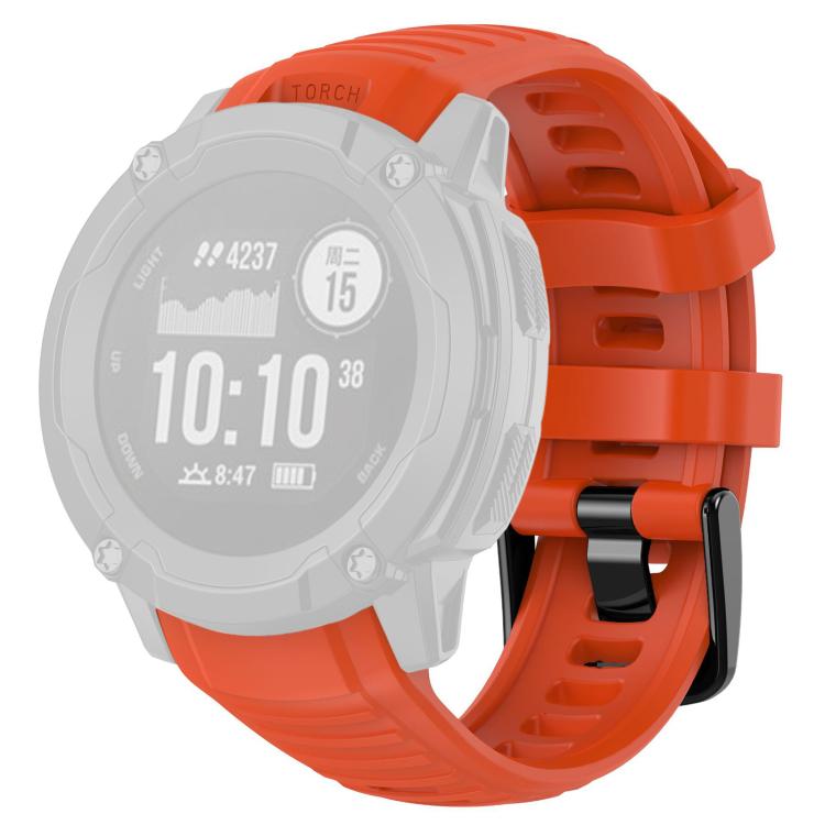 For Garmin Instinct 2X xDfind Quick Release Plastic Connector Solid Color Silicone Watch Band