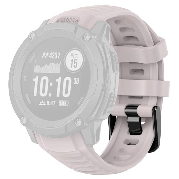 For Garmin Instinct 2X xDfind Quick Release Plastic Connector Solid Color Silicone Watch Band