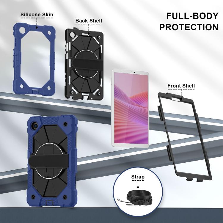 For Lenovo Tab K9 / Tab One TB-305FU Contrast Color Robot Silicone Hybrid PC Tablet Case