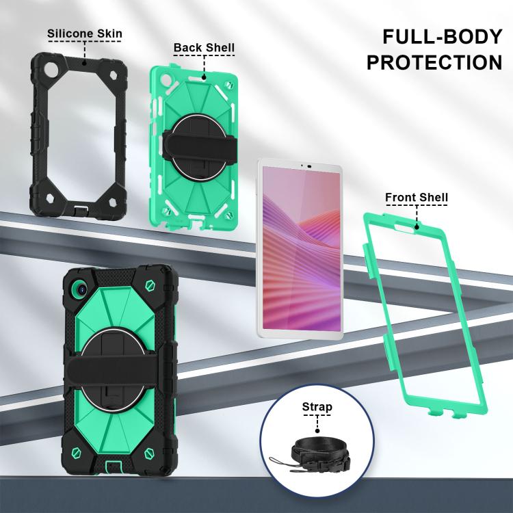 For Lenovo Tab K9 / Tab One TB-305FU Contrast Color Robot Silicone Hybrid PC Tablet Case