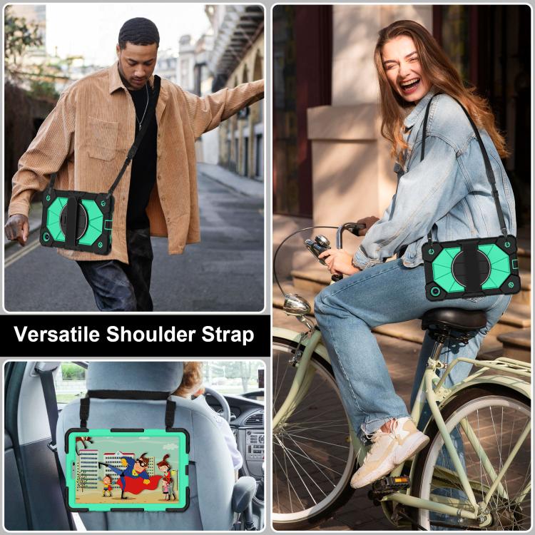 For Lenovo Tab K9 / Tab One TB-305FU Contrast Color Robot Silicone Hybrid PC Tablet Case